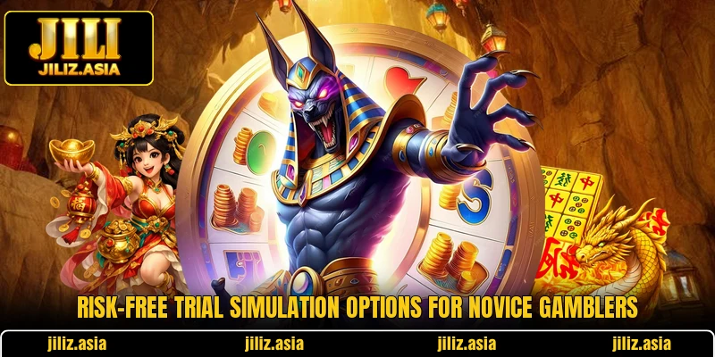 Risk-free trial simulation options for novice gamblers