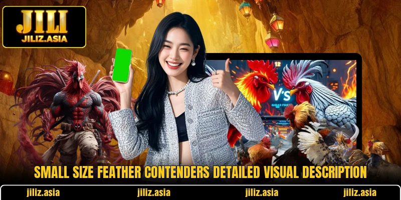 Small size feather contenders detailed visual description